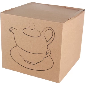 Zestaw czajnik 400 ml i filiżanka 200 ml - biały - (GM-88854-06)
