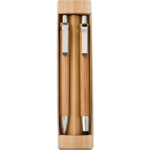 Bambusowy zestaw piśmienny, długopis touch pen i ołówek mechaniczny (V1803-16)