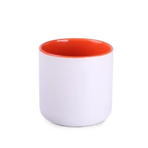Kubek Modern Pure 350ml biały/pomarańczowy (M098)