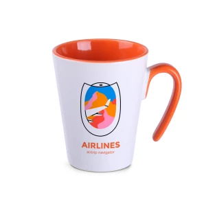 Kubek Open 270ml biały/pomarańczowy (M100)