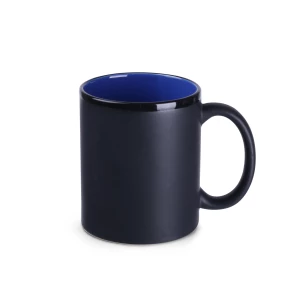 Kubek Tomek Supreme 300ml czarny/refex blue (M102)