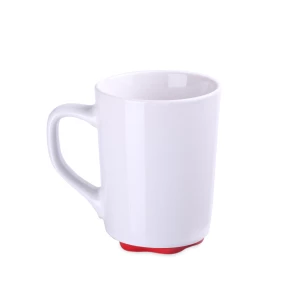 Kubek Ivory 300ml biały/czerwony (M498)
