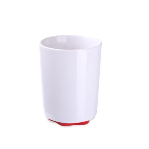 Kubek Ivory 300ml biały/czerwony (M498)