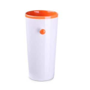 Kubek Idea 390ml biały/pomarańczowy (M494)