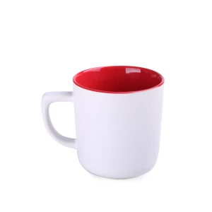 Kubek Rico Pure 250ml biały/czerwony (M506)