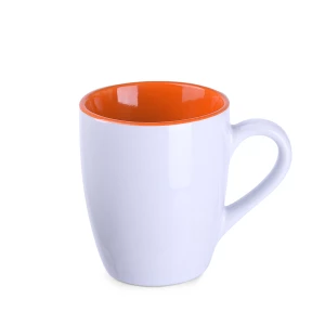 Kubek Ilona Duo 300ml biały/pomarańczowy (M508)