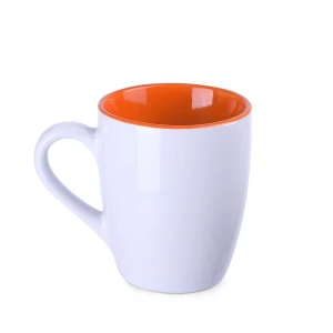 Kubek Ilona Duo 300ml biały/pomarańczowy (M508)