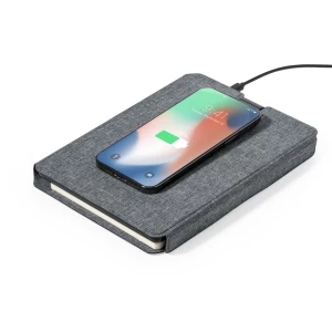 Wielofunkcyjny notatnik RPET A5, magnetyczna ładowarka bezprzewodowa 10W, power bank 5000 mAh (V1302-19)