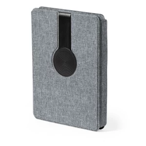 Wielofunkcyjny notatnik RPET A5, magnetyczna ładowarka bezprzewodowa 10W, power bank 5000 mAh (V1302-19)
