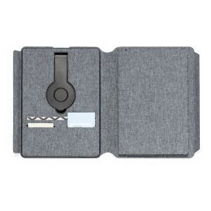 Wielofunkcyjny notatnik RPET A5, magnetyczna ładowarka bezprzewodowa 10W, power bank 5000 mAh (V1302-19)