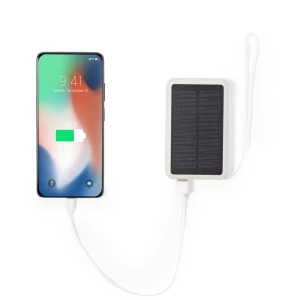 Power bank 5000 mAh ze słomy pszenicznej, ładowarka słoneczna (V1353-00)