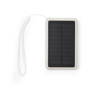 Power bank 5000 mAh ze słomy pszenicznej, ładowarka słoneczna (V1353-00)