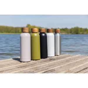 Butelka termiczna 500 ml Wood, stal nierdzewna z recyklingu (P435.539)