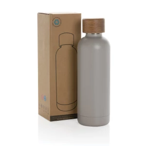 Butelka termiczna 500 ml Wood, stal nierdzewna z recyklingu (P435.539)