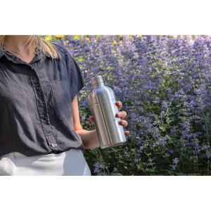 Butelka sportowa 800 ml Soda, stal węglowa z recyklingu (P435.802)