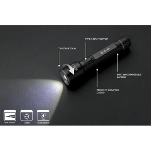 Latarka Gear X, ładowana przez USB, aluminium z recyklingu (P513.921)