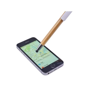 Bambusowy długopis, touch pen, stojak na telefon (V1929-02)