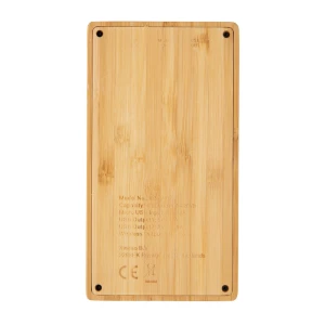 Bambusowy, bezprzewodowy power bank 4000 mAh (P322.029)