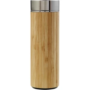 Bambusowy termos 420 ml, posiada sitko zatrzymujące fusy (V0772-18)