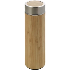 Bambusowy termos 420 ml, posiada sitko zatrzymujące fusy (V0772-18)