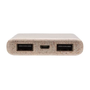 Power bank 5000 mAh ze słomy pszenicznej (P322.139)