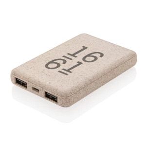 Power bank 5000 mAh ze słomy pszenicznej (P322.139)