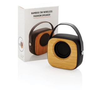 Bambusowy głośnik bezprzewodowy 3W (P328.589)