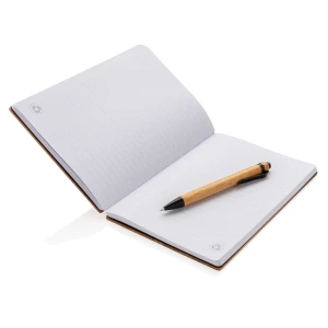 Bambusowy notatnik A5 z bambusowym długopisem (P772.159)