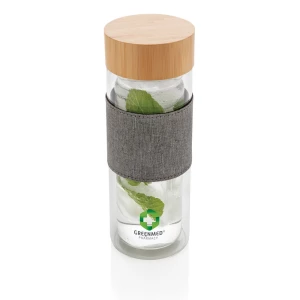 Szklana butelka 360 ml Impact w pokrowcu (P436.780)