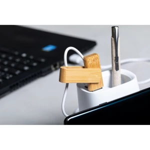 Ładowarka bezprzewodowa 5W, hub USB 2.0, pojemnik na przybory do pisania, stojak na telefon (V0145-02)