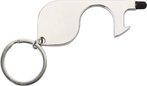 Brelok do kluczy, uchwyt do bezdotykowego otwierania drzwi, touch pen i żeton do wózka na zakupy (V6909-32)