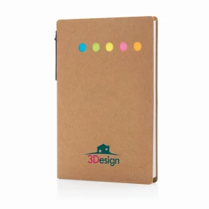 Zestaw do notatek A6, karteczki samoprzylepne, długopis (P774.289)