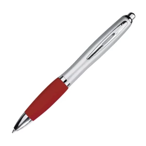 Długopis plastikowy, gumowany - bordowy - (GM-11681-02)