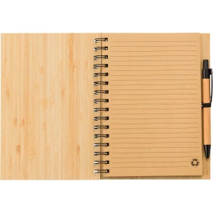 Bambusowy notatnik A5, długopis (V0200-17)