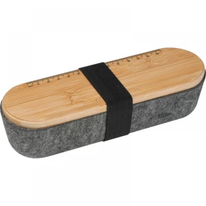 Organizer na biurko / piórnik - ciemnoszary - (GM-23859-77)