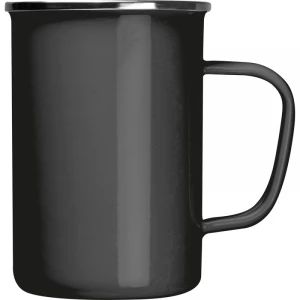 Kubek metalowy emaliowany 550 ml - czarny - (GM-83857-03)