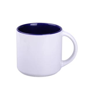 Kubek Modern Art 390ml biały/granatowy (M519)