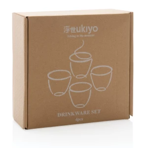 Zestaw kubków ceramicznych 120 ml Ukiyo, 4 el. (P432.403)