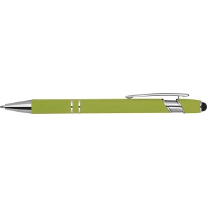 Długopis aluminiowy touch pen - jasnozielony - (GM-13689-29)