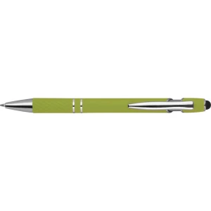 Długopis aluminiowy touch pen - jasnozielony - (GM-13689-29)