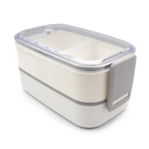 Pudełka śniadaniowe 2 szt., 2x700 ml, sztućce | Cash (V7246-02)