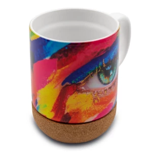 Kubek ceramiczny 370 ml z korkowym elementem | Kate (V8297-02)