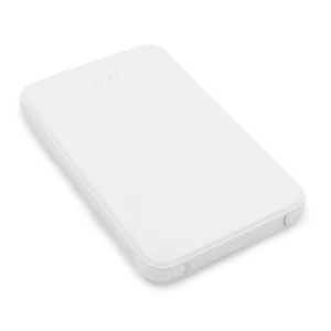 Power bank 5000 mAh ze zintegrowanymi kablami, adapter w komplecie | Presley (V0905-02)