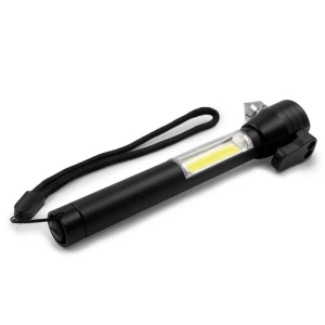 Latarka bezpieczeństwa 1 LED COB, przecinak do pasów, młotek bezpieczeństwa | Flint (V0925-03)
