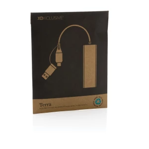 Hub USB 2.0 z USB C, aluminium z recyklingu (P308.682)