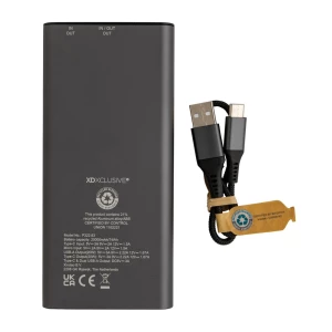 Power bank 20000 mAh Terra, aluminium z recyklingu (P322.632)