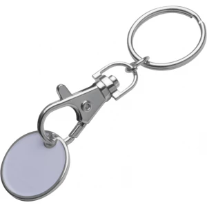 Brelok z żetonem - biały - (GM-90477-06)