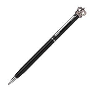 Długopis metalowy z koroną - czarny - (GM-10488-03)