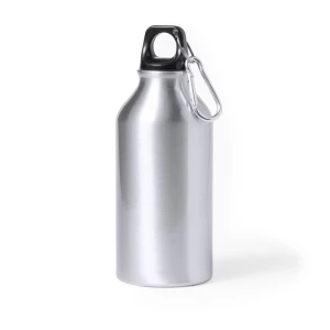 Butelka sportowa 400 ml z aluminium z recyklingu, z karabińczykiem (V1065-32)