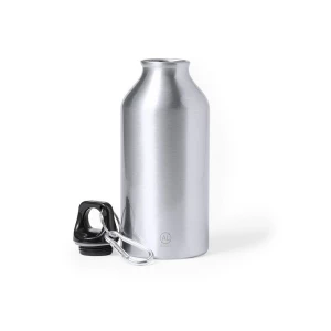 Butelka sportowa 400 ml z aluminium z recyklingu, z karabińczykiem (V1065-32)